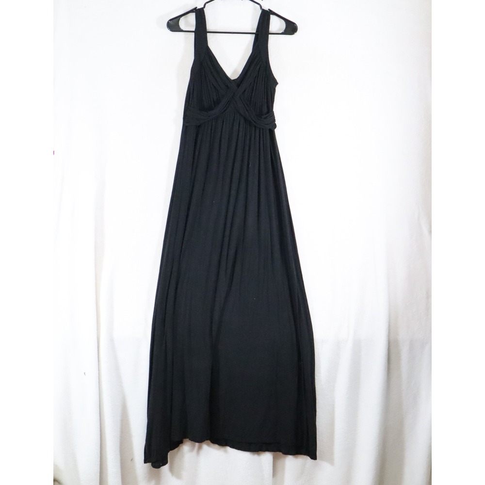 New York & Company Soho Womens S Black Empire Waist Pleated Sleeveless Dress